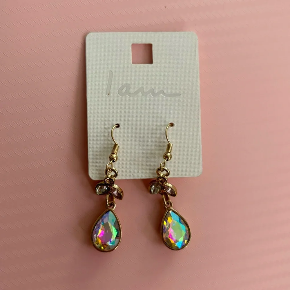 Gold Plated Dangle Earrings - Picture 1 of 2